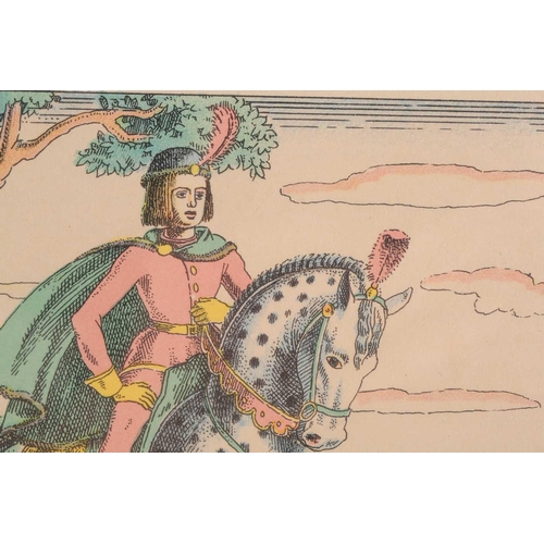 37 - † Harold Jones (1904-1922), two colour lithographs, each 23 cm x 16cm, together with Walford Graham ... 