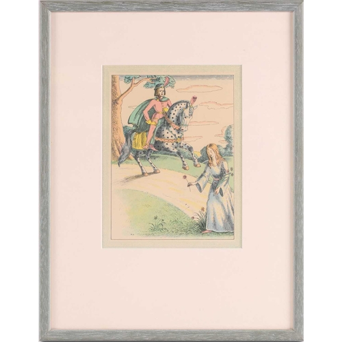 37 - † Harold Jones (1904-1922), two colour lithographs, each 23 cm x 16cm, together with Walford Graham ... 