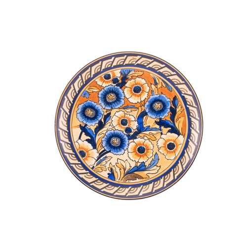 70 - A large Charlotte Rhead Bursley Ware wall plaque / charger, circa 1920, pattern number 1793, with pa... 