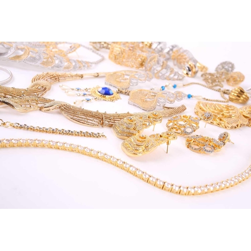 108 - A quantity of assorted costume jewellery including Indian dress sets, necklaces, earrings, bangles a... 