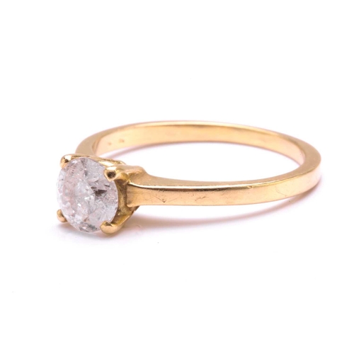 268 - A diamond solitaire ring, comprising a single round brilliant-cut diamond of approximate 5.4 x 5.4 x... 