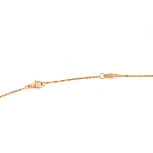 326 - Georg Jensen - A fine chain in 18ct yellow gold, with bright-cut cable links, fastened with lobster ... 