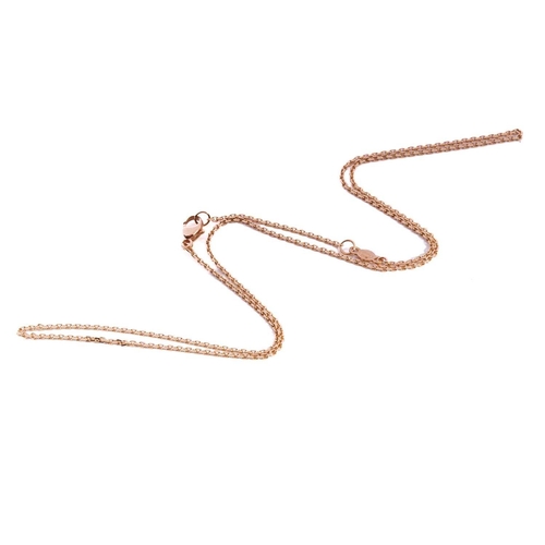 326 - Georg Jensen - A fine chain in 18ct yellow gold, with bright-cut cable links, fastened with lobster ... 