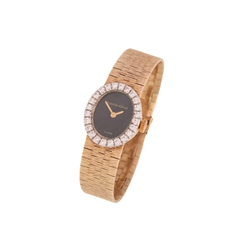 363 - A 9ct yellow gold Bueche-Girod diamond set lady's watch, featuring a hand-wound Swiss-made movement ... 