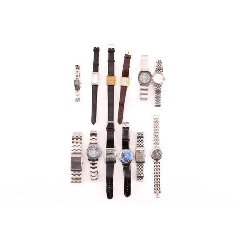 371 - A collection of twelve modern wristwatches, with makes including Boss, Favre Leuba, Ted Baker, Pulsa... 