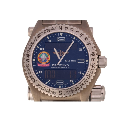 374 - A Breitling Emergency Orbiter 3 Quartz 41mm Titanium Limited Edition Men's watch, featuring a super ... 