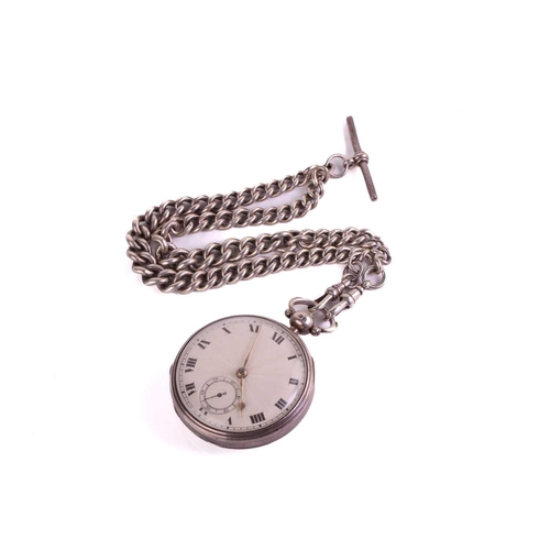 376 - An Alston & Hallam open-face pocket watch featuring a key wound movement signed Alston & Hallam, Bis... 