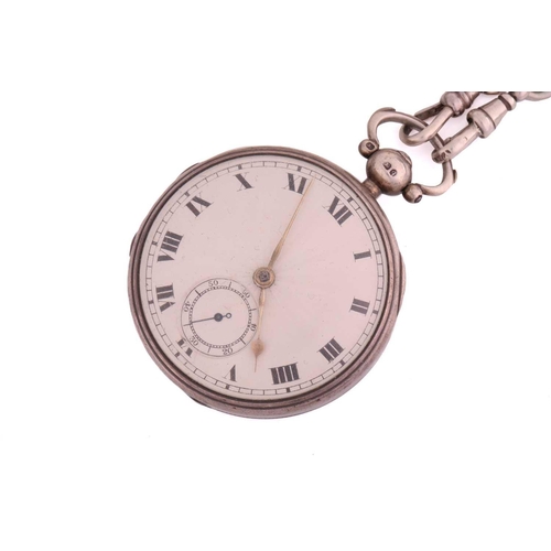 376 - An Alston & Hallam open-face pocket watch featuring a key wound movement signed Alston & Hallam, Bis... 