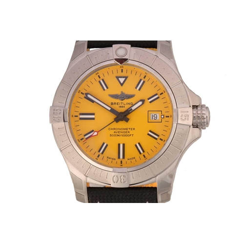 378 - A Breitling Avenger Automatic 45mm watch, featuring a Swiss-made automatic movement in a brushed ste... 