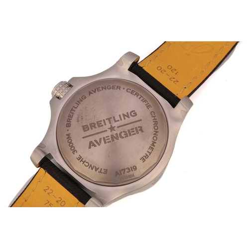 378 - A Breitling Avenger Automatic 45mm watch, featuring a Swiss-made automatic movement in a brushed ste... 