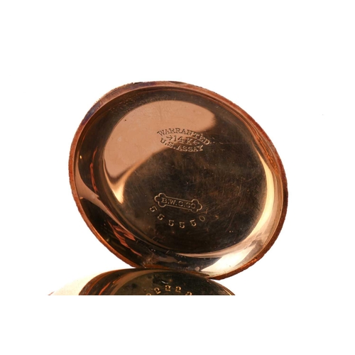 382 - An Elgin Natl Watch Co. double hunter fob pocket watch, featuring a keyless wound movement signed ' ... 