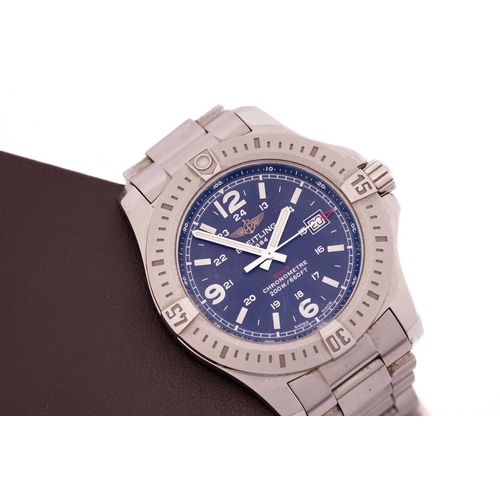 412 - A Breitling Colt quartz chronometer wristwatch, with a swiss-made quartz movement in a steel case me... 