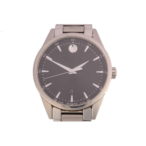 413 - A Movado Stratus quartz watch, featuring a Swiss-made quartz movement in a steel case measuring 40mm... 