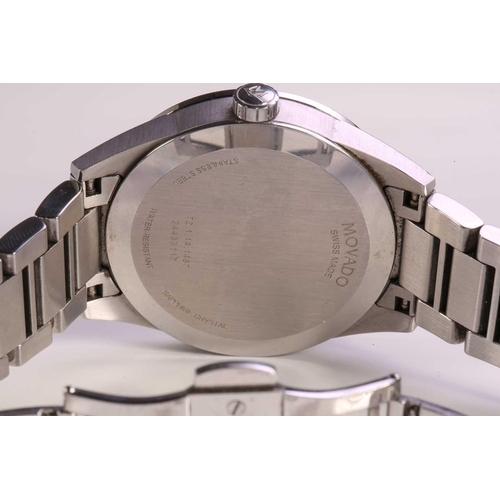 413 - A Movado Stratus quartz watch, featuring a Swiss-made quartz movement in a steel case measuring 40mm... 