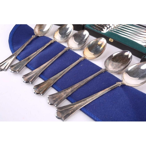 439 - 20th century Norwegian 830 standard white metal flatware by Mestergull Midling, comprising six pastr... 