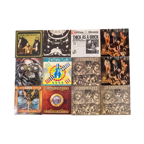 202 - Jethro Tull: a collection of 16 vinyl albums, comprising 'This Was' (x2), 'Stand Up' (x2 ILPS9103 an... 