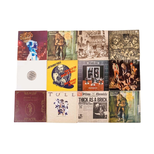 203 - Jethro Tull: 21 vinyl albums, comprising 'Stand Up', 'This Was', 'Aqualung' (x2), 'Minstrel in the G... 