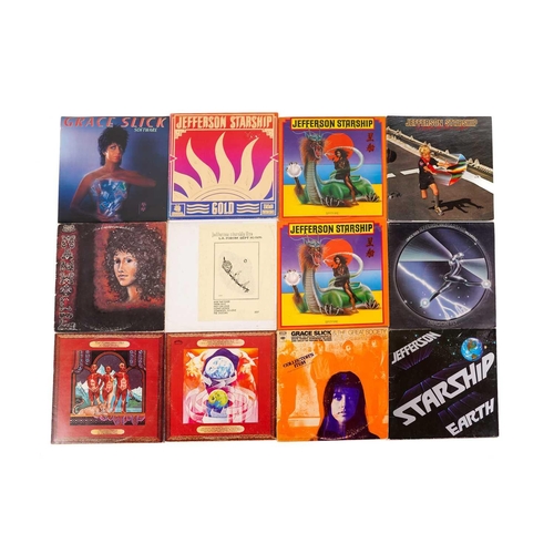 207 - Jefferson Starship: 16 vinyl LPs, comprising Grace Slick, and Starship including, Dragonfly, Freedom... 