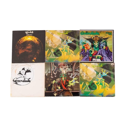 220 - Greenslade: 6 vinyl LPs, comprising Cactus Choir (white label test pressing), Spyglass Guest, Greens... 