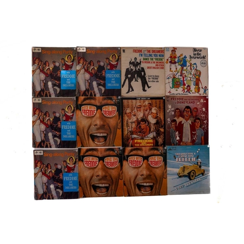 30 - Freddie & The Dreamers: 17 vinyl LPs, comprising Freddie and the Dreamers (x4), Sing Along Party (x5... 