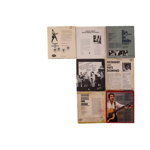 36 - 19 Rock & Roll vinyl LPs, comprising Chuck Berry- On Stage, The Big Bopper- Chantilly Lace, Eddie Co... 