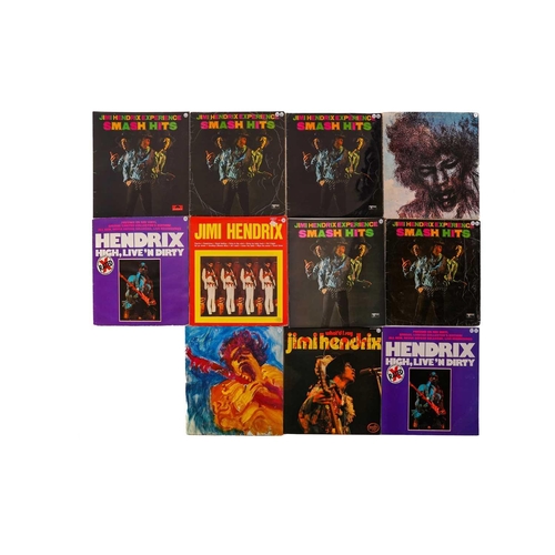 45 - Jimi Hendrix: a collection of 23 albums, comprising 'Are You Experienced / Axis : Bold as Love', 'Fo... 