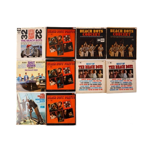 9 - Beach Boys: a collection of 21 vinyl LPs, including Little Deuce Coupe, Shut Down Vol. 2, Summer Day... 