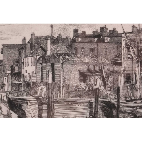 110 - James Abbot McNeill Whistler (1834 - 1903), The Thames Police (Wapping Wharf), etching, signed & dat... 