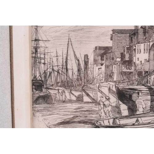 110 - James Abbot McNeill Whistler (1834 - 1903), The Thames Police (Wapping Wharf), etching, signed & dat... 