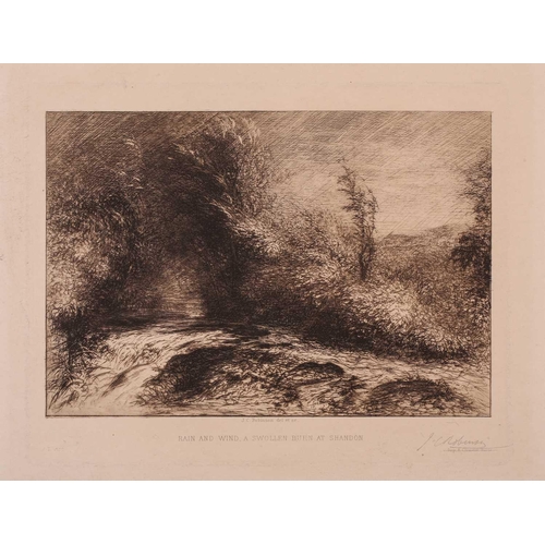 112 - Jules Henri Delavallee (1862 – 1943) Angelique a la Fenetre, soft ground etching & aquatint, circa 1... 