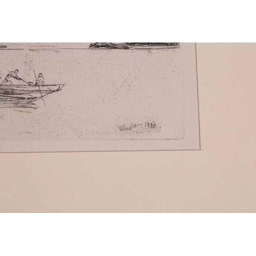 117 - James Abbot McNeill Whistler (1834 - 1903), Thames Warehouses, Kennedy 38 ii, etching, signed & date... 