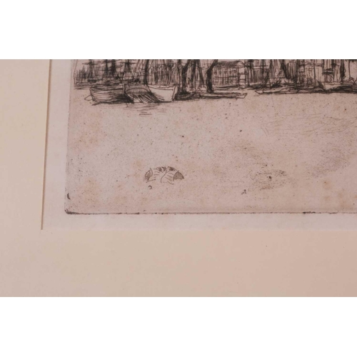 122 - James Abbot McNeill Whistler (1834 - 1903), Free Trade Wharf, etching, circa 1877, Kennedy 163 v, fi... 