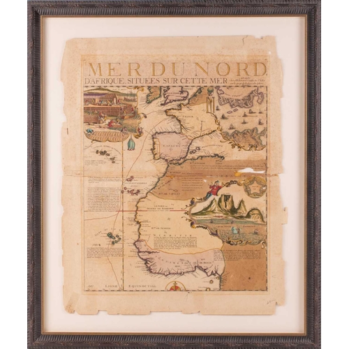 128 - After Nicolas de Fer, Map of Western Europe and North West Africa, titled 'Mer Du Nord. D'Afrique Si... 