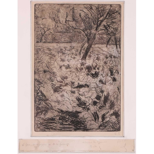 134 - Works by Camille Pissarro (1830 – 1903), Le Champ de Choux, circa 1880, soft ground etching, initial... 