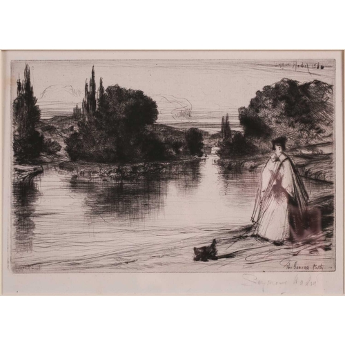 138 - Francis Seymour Haden (1818 - 1910), On the Test, soft etching, signed within the plate and also in ... 