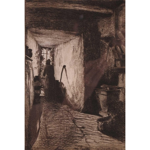 142 - James Abbot McNeill Whistler (1834 - 1903), The Kitchen, etching, signed & titled within the plate, ... 