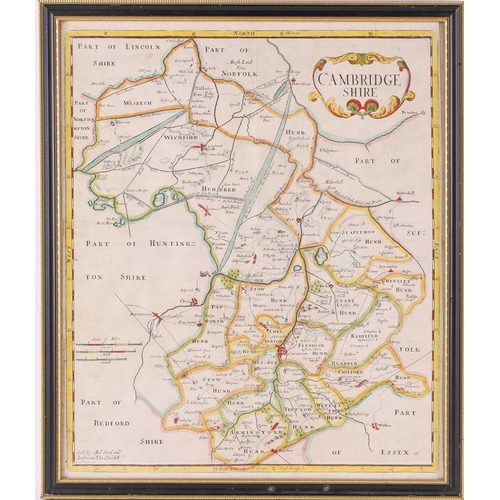 144 - Cartography: Pierre Mortier, North England, hand-tinted engraving showing, Northumbria, Cumbria, Wes... 