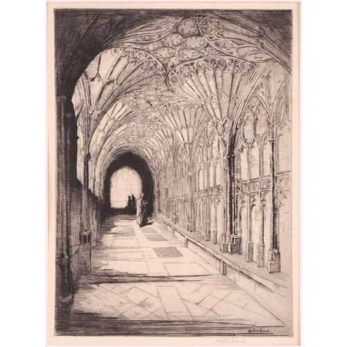 155 - A collection of etchings, comprising - Joseph Pennell (1857 - 1926) St Pauls Pavement, etching, plat... 