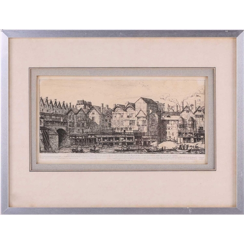 165 - Charles Meryon (1821 – 1868), three engravings, 'La Rue des Toiles – Bourges', image 20.5cm x 11.5cm... 