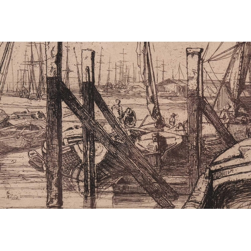 177 - James Abbot McNeill Whistler (1834 - 1903), Limehouse, signed and dated within the plate, 1859, seco... 