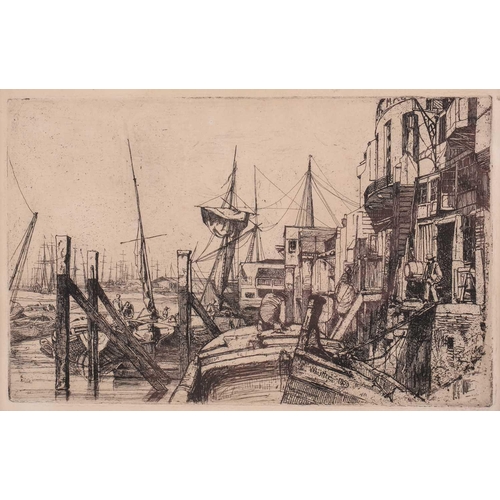 177 - James Abbot McNeill Whistler (1834 - 1903), Limehouse, signed and dated within the plate, 1859, seco... 