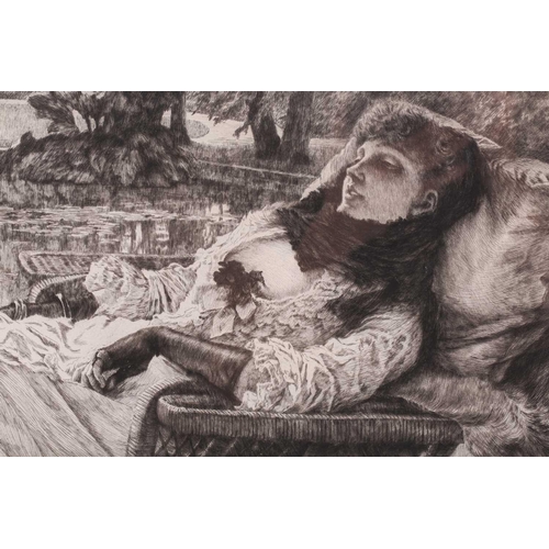 179 - James Jacques Joseph Tissot (1836 – 1902), Soiree D’ete, etching, signed and dated within the plate ... 