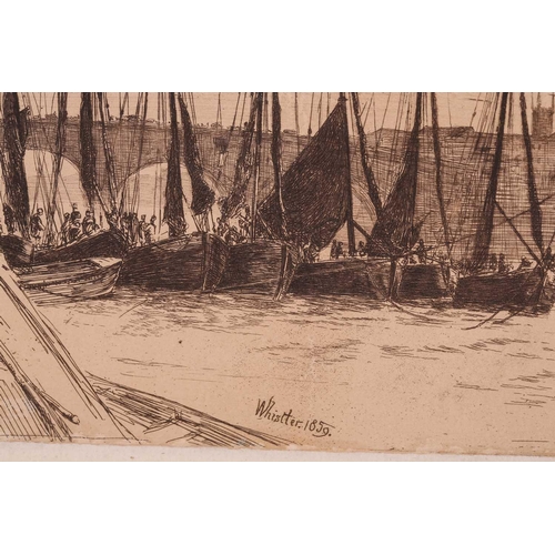 180 - James Abbot McNeill Whistler (1834 - 1903), Billingsgate, etching, signed & dated 1859 within the pl... 