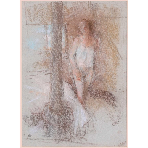 182 - † Bernard Dunstan (1920-2017) British, 'The White Camisole', pastel on paper, initialled to lower le... 