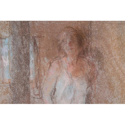 182 - † Bernard Dunstan (1920-2017) British, 'The White Camisole', pastel on paper, initialled to lower le... 