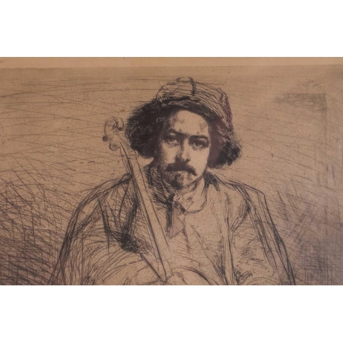 185 - James Abbot McNeill Whistler (1834 - 1903), Becquet (The Fiddler), Kennedy 52, original drypoint etc... 