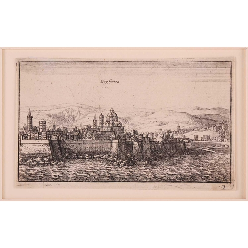 188 - Wenceslas Hollar (1606 – 1677) Genoa & St Juliano D’Arba & Genoa, 2 x drypoint etching, circa 1665 &... 