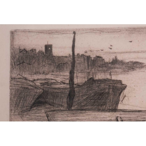 192 - James Abbot McNeill Whistler (1834 - 1903), Chelsea Bridge & Church, Kennedy 95, original drypoint e... 