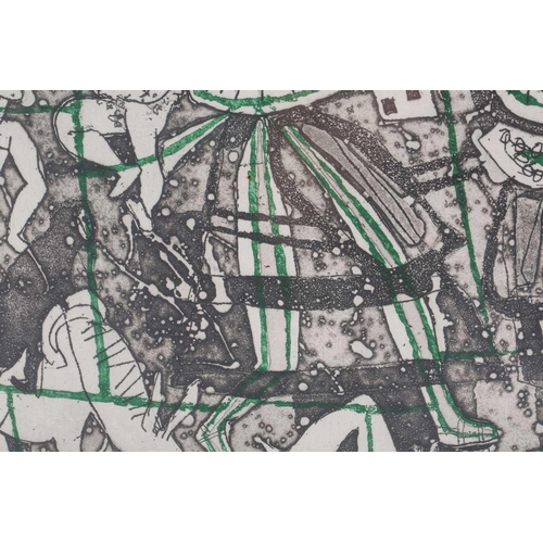 195 - † Julian Trevelyan (1910-1988), ‘Cretan Witches Fighting’, etching and aquatint, signed and dated 19... 