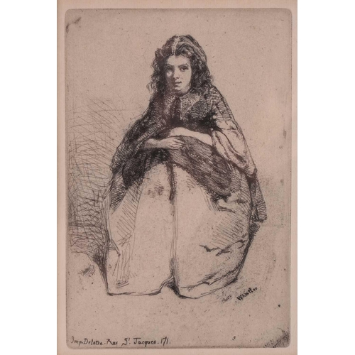 196 - James Abbot McNeill Whistler (1834 - 1903), Fumette Sitting, drypoint etching, circa 1859, Kennedy 1... 